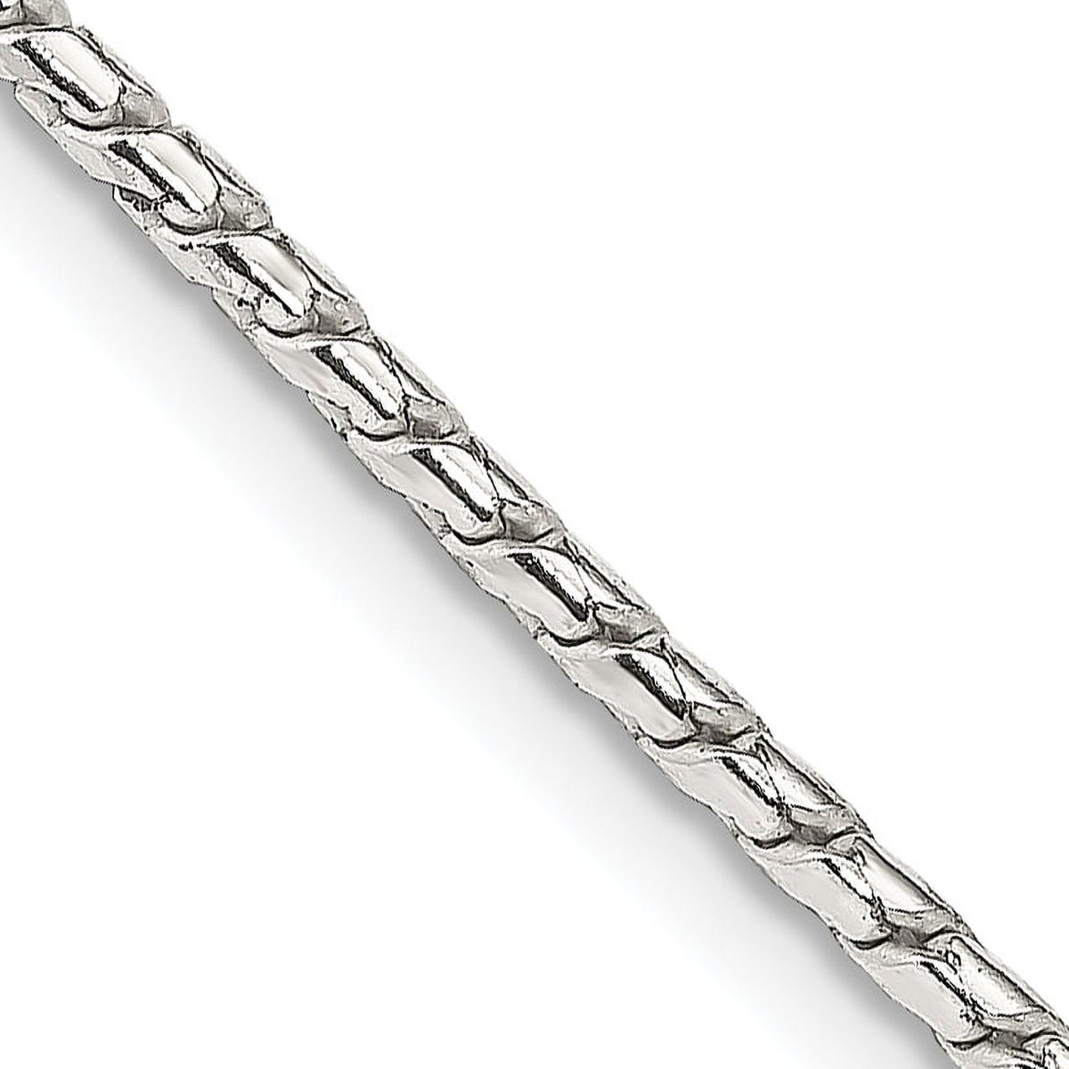 Sterling Silver 1.75mm Round Franco Chain Necklace 22 Inch Length D860