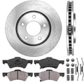 Premium OE Brake Disc Rotors + Brake Pads + Clips M210962