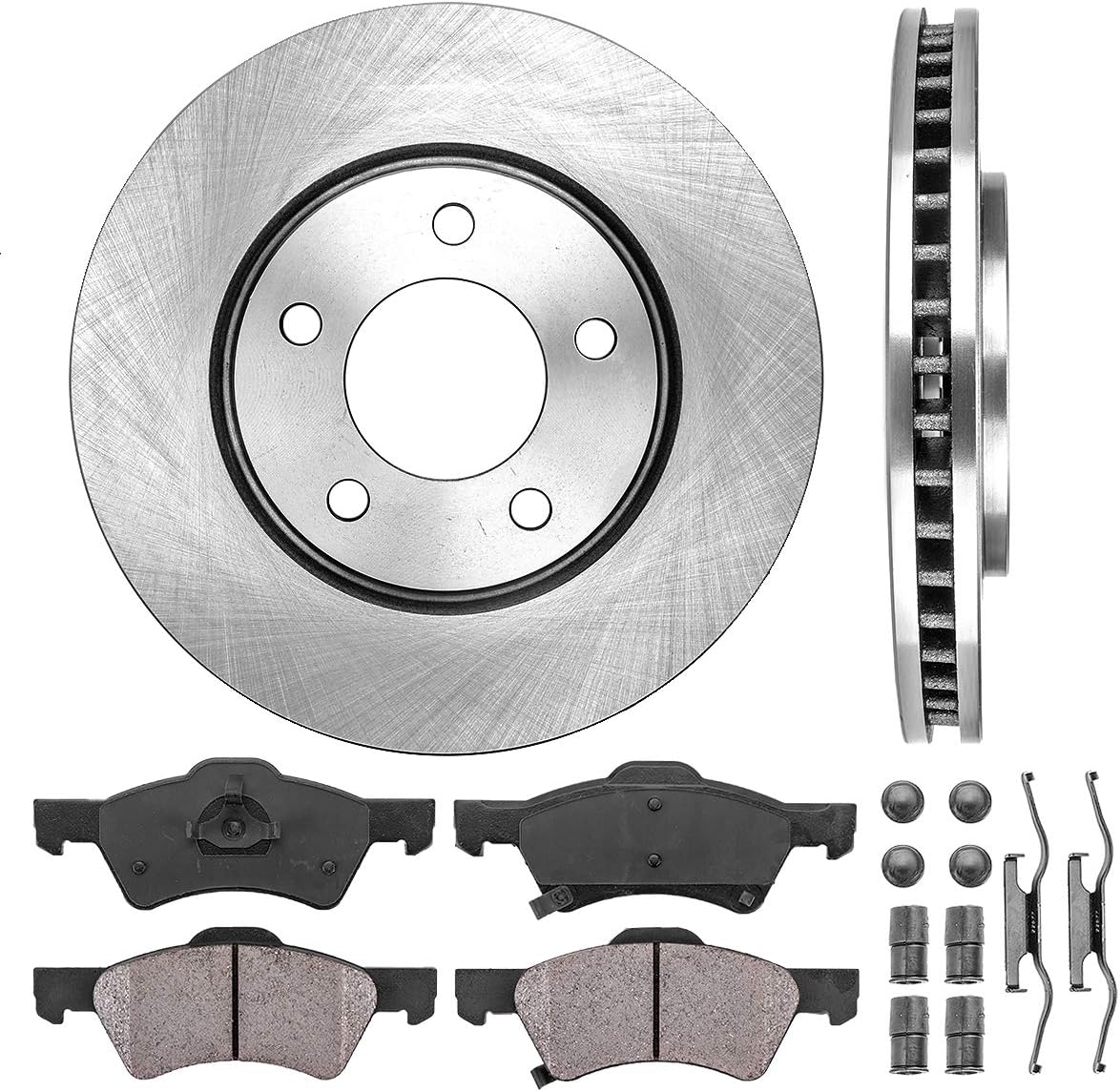 Premium OE Brake Disc Rotors + Brake Pads + Clips M210962