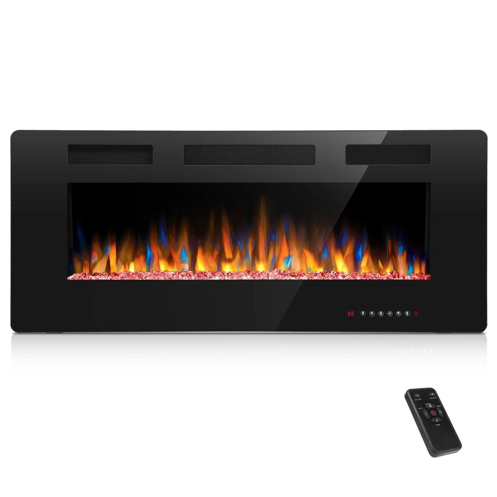 42-Inch Wall-Mounted Electric Fireplace Insert, Black R954303
