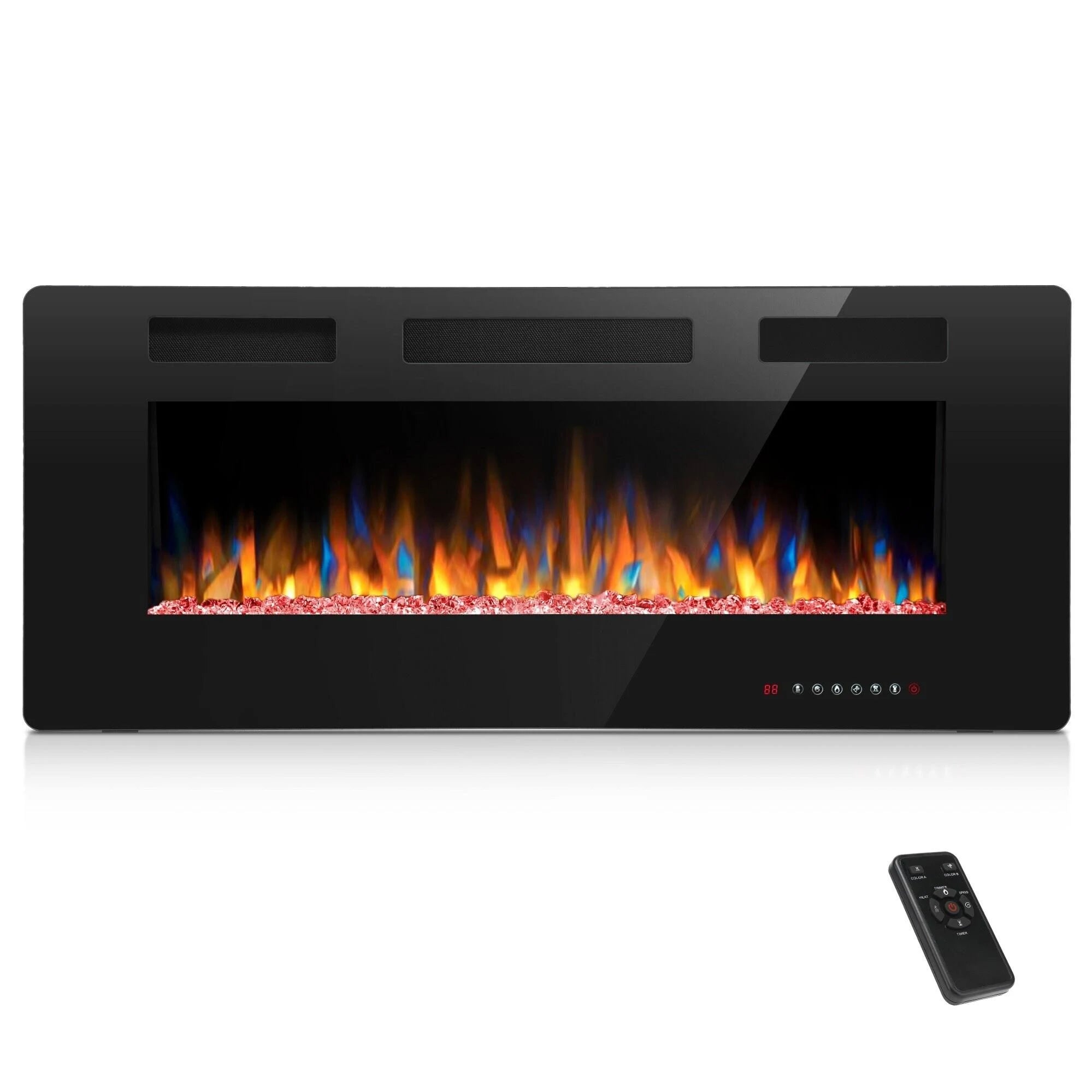 42-Inch Wall-Mounted Electric Fireplace Insert, Black R954303