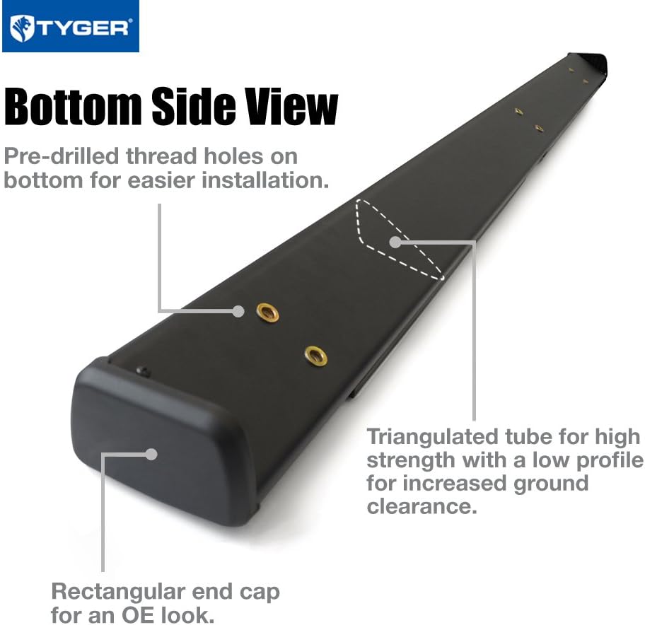 Black Side Step Running Boards D879