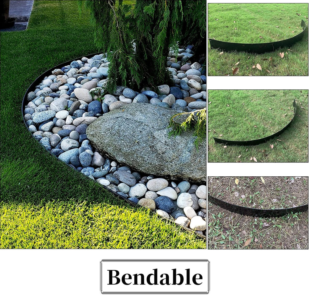 Steel Landscape Edging 4 Pack 40 inch Length 6.4 inch Depth Metal Edging W121