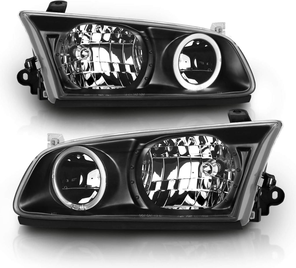 Black LED Halo Replacement Headlights for Toyota Camry Z573068