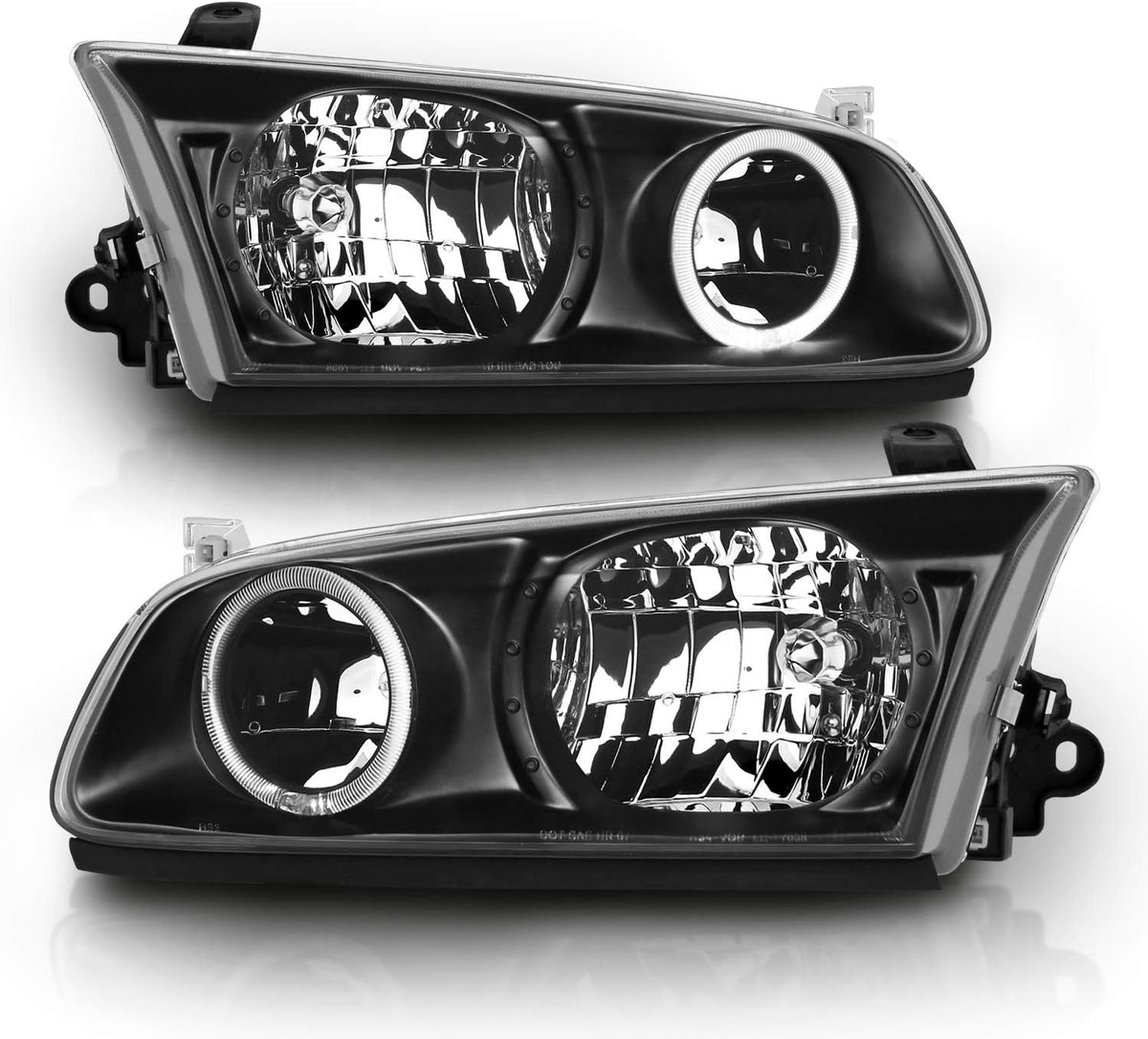 Black LED Halo Replacement Headlights for Toyota Camry Z573068