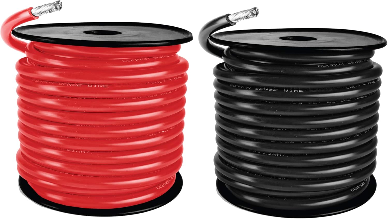 Tinned Copper Marine Wire Boat Battery Cable Black Pack of 2 E451692