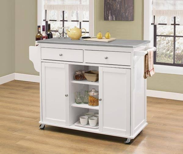 Kitchen Cart with Stainless Steel Top C45652