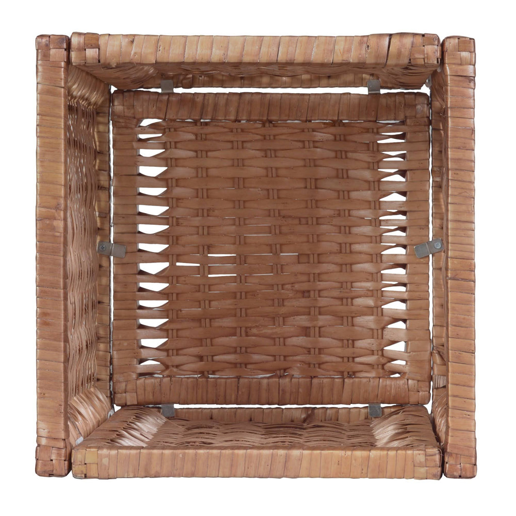 Truffle/Natural 2 Cubes and 2 Wicker Baskets Storage Set Y220866