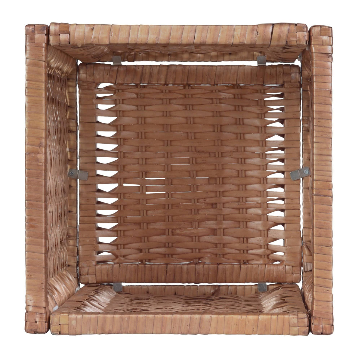 Truffle/Natural 2 Cubes and 2 Wicker Baskets Storage Set Y220866