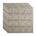 4 Decorative Vinyl Lay in Ceiling Tile in Argent Silver (5 Pack) O27157