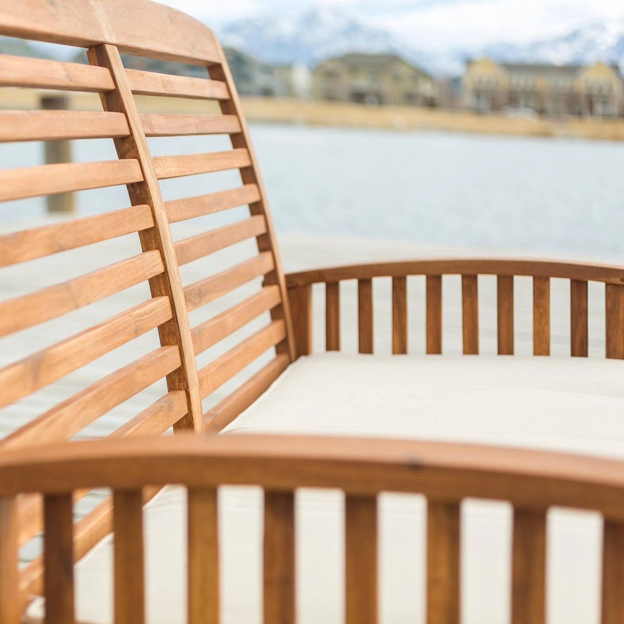 Brown Acacia Outdoor Love Seat B40790
