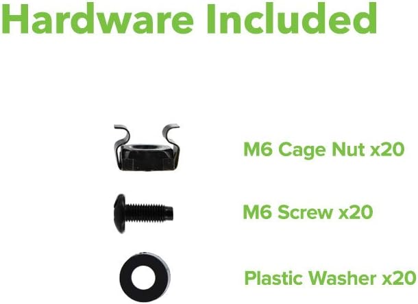 12U 19 Inch Open Frame 2 Post Server Rack Hardware Pack of 2 D528