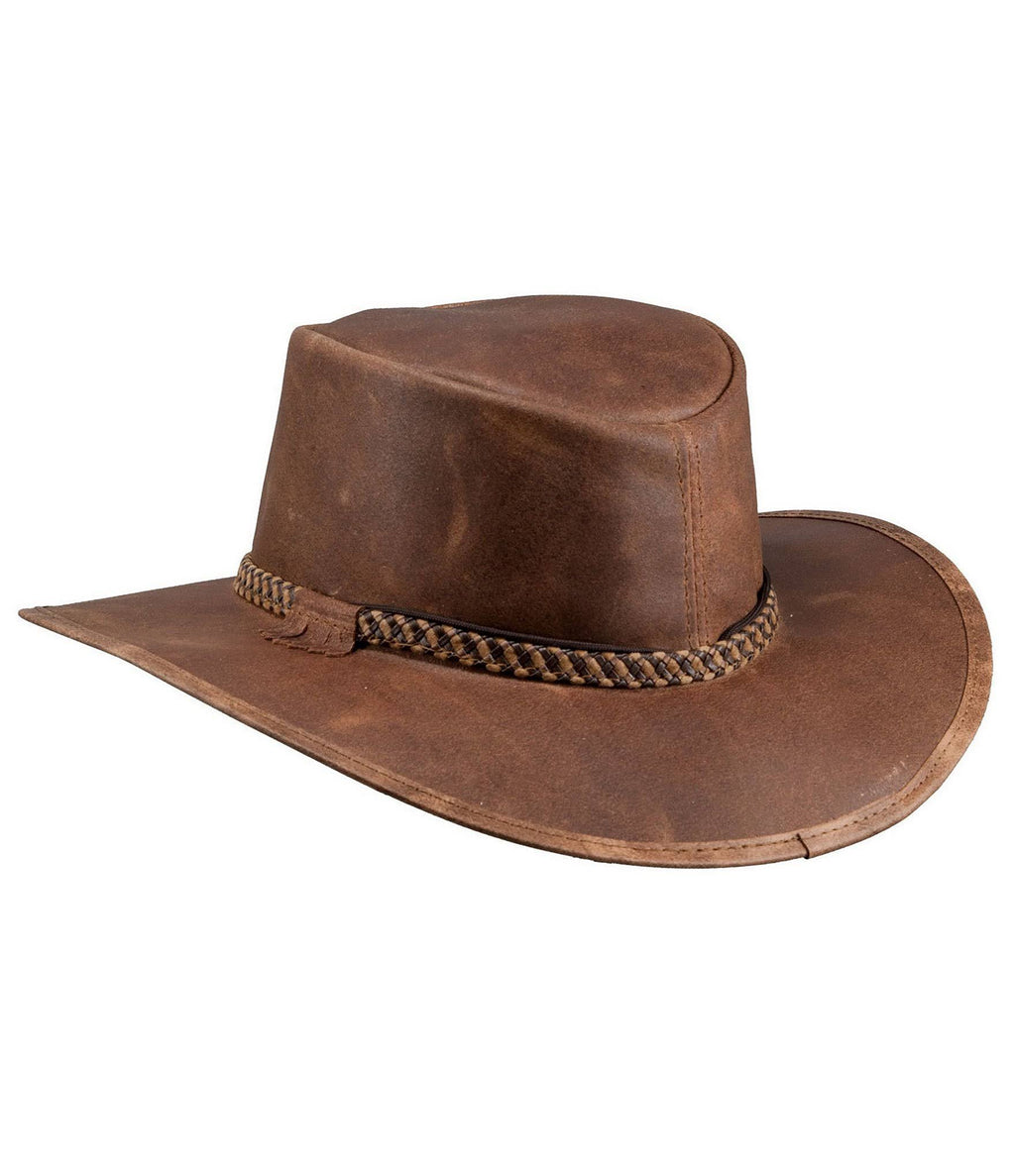 Copper Leather Hat I398