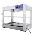 2-Tier Commercial Countertop Food Pizza Warmer 750w 24x20x15 inch J490