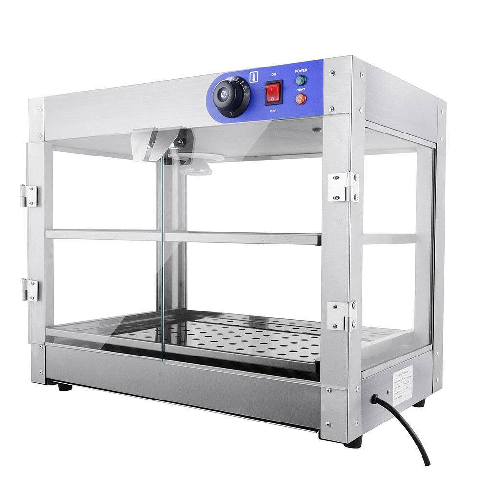 2-Tier Commercial Countertop Food Pizza Warmer 750w 24x20x15 inch J490