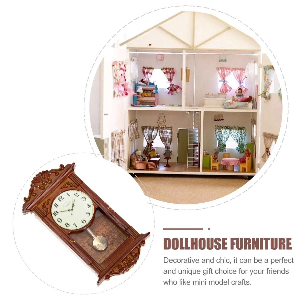 Miniature Dollhouse Roman Clock C67573
