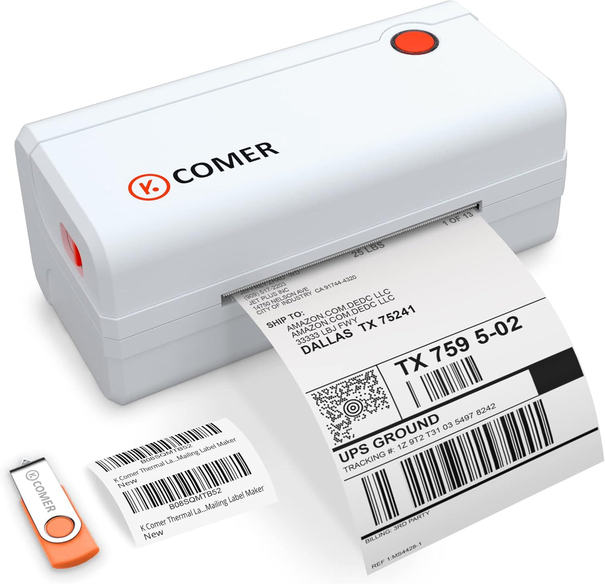 Thermal Shipping Label Printer 4x6 Direct Thermal 300DPI 150mm/s H104