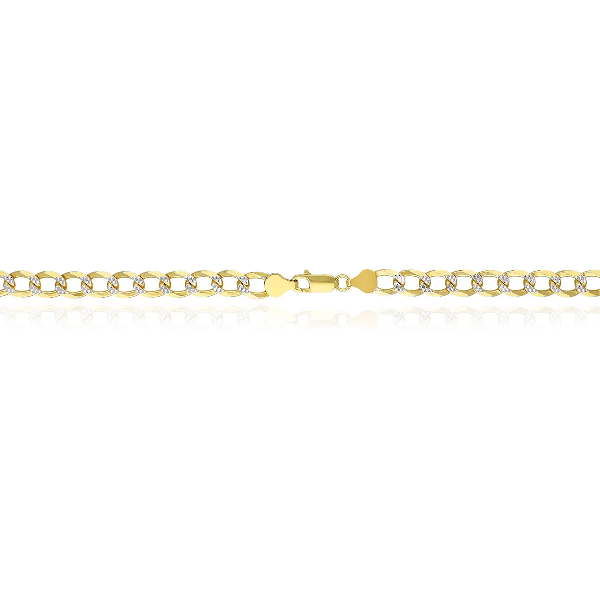 18K Gold Over Silver Diamond-Cut Cuban Chain Necklace 20"-26" Q5528