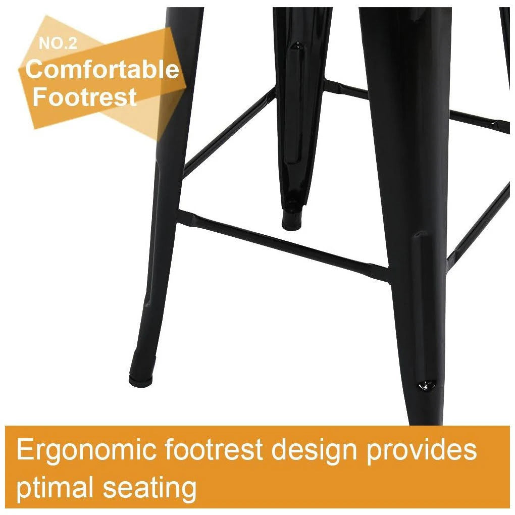 4pcs Metal Counter Bar Stool with Wood Seat I9139