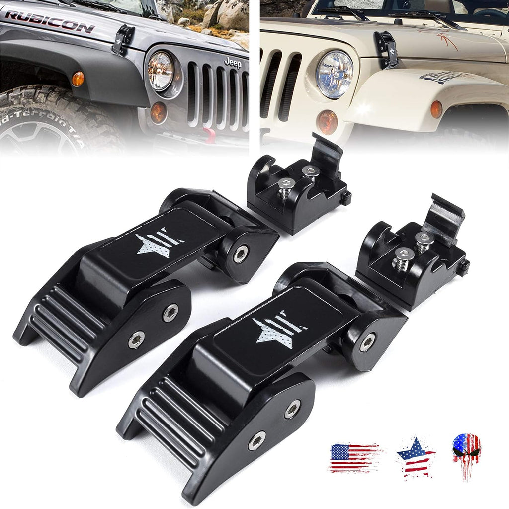 Hood Latches for Jeep Wrangler TJ 1997-2006 (Texture Black) M56683
