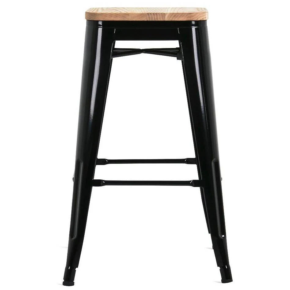 4pcs Metal Counter Bar Stool with Wood Seat I9139