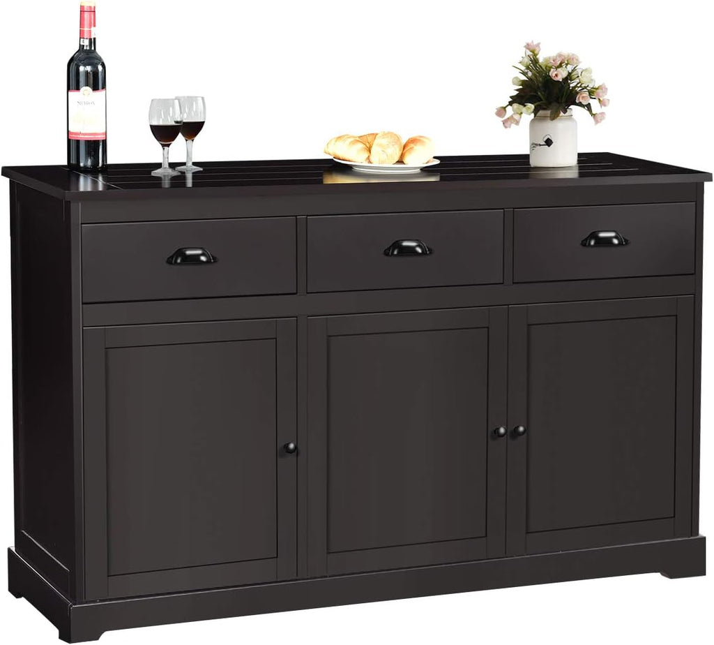 White Sideboard with 2 Cabinets and 3 Drawers D2025