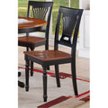 Black & Cherry Wood Seat Dining Chair Pack of 2 V520626