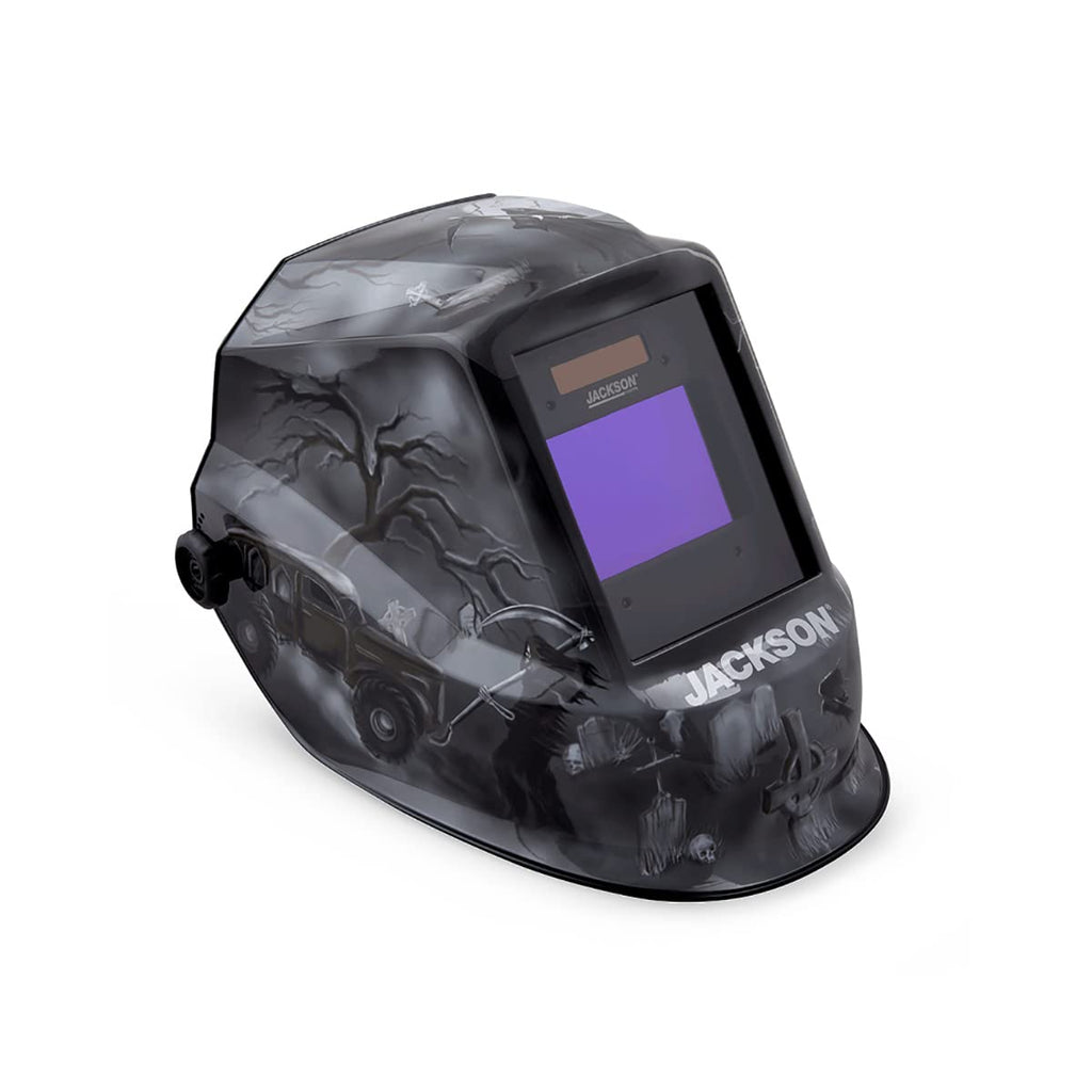 Auto Darkening Welding Helmet, 3/10 Shade Range, 1/1/1/1 Optical Clarity, Black/Grey/White, Pack of 2 Y9811