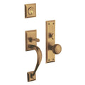 Satin Brass Double Cylinder Mortise Handleset Trim Set W715
