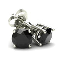 Black Diamond Stud Earrings in 14K Gold K985625