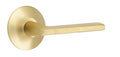 Satin Brass Passage Lever Set Q531