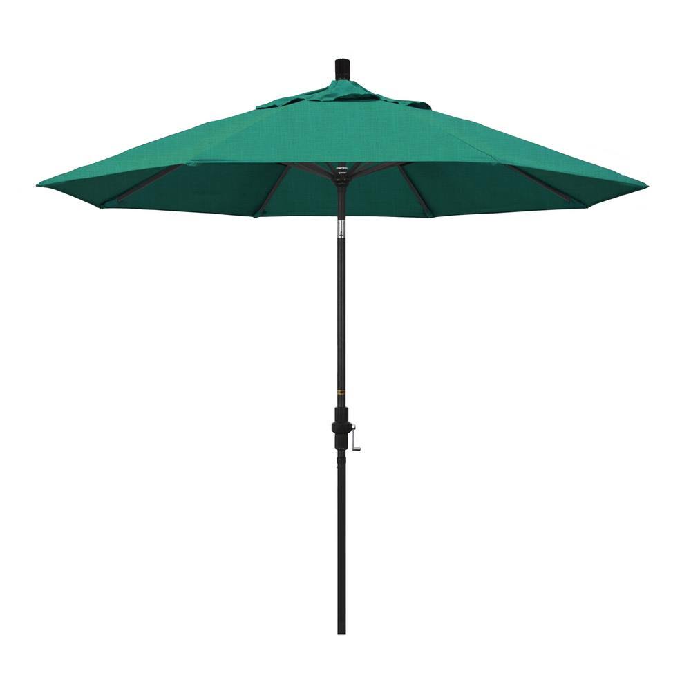 9 ft. Stone Black Aluminum Market Patio Umbrella G5608