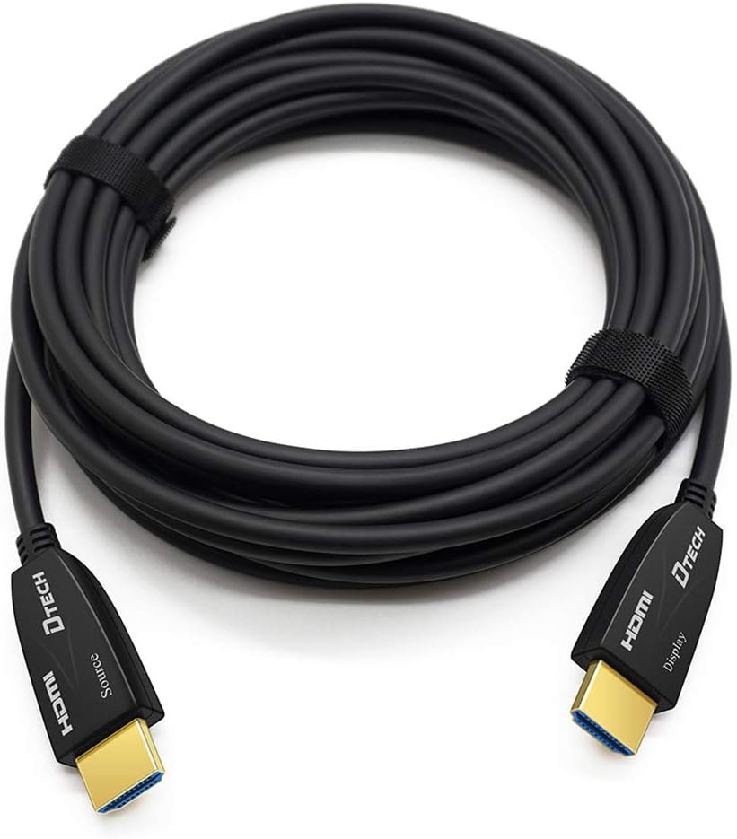 10 Meter Fiber Optic HDMI Cable 4K 60Hz 18Gbps HDR High Speed in-Wall Rated Black P609