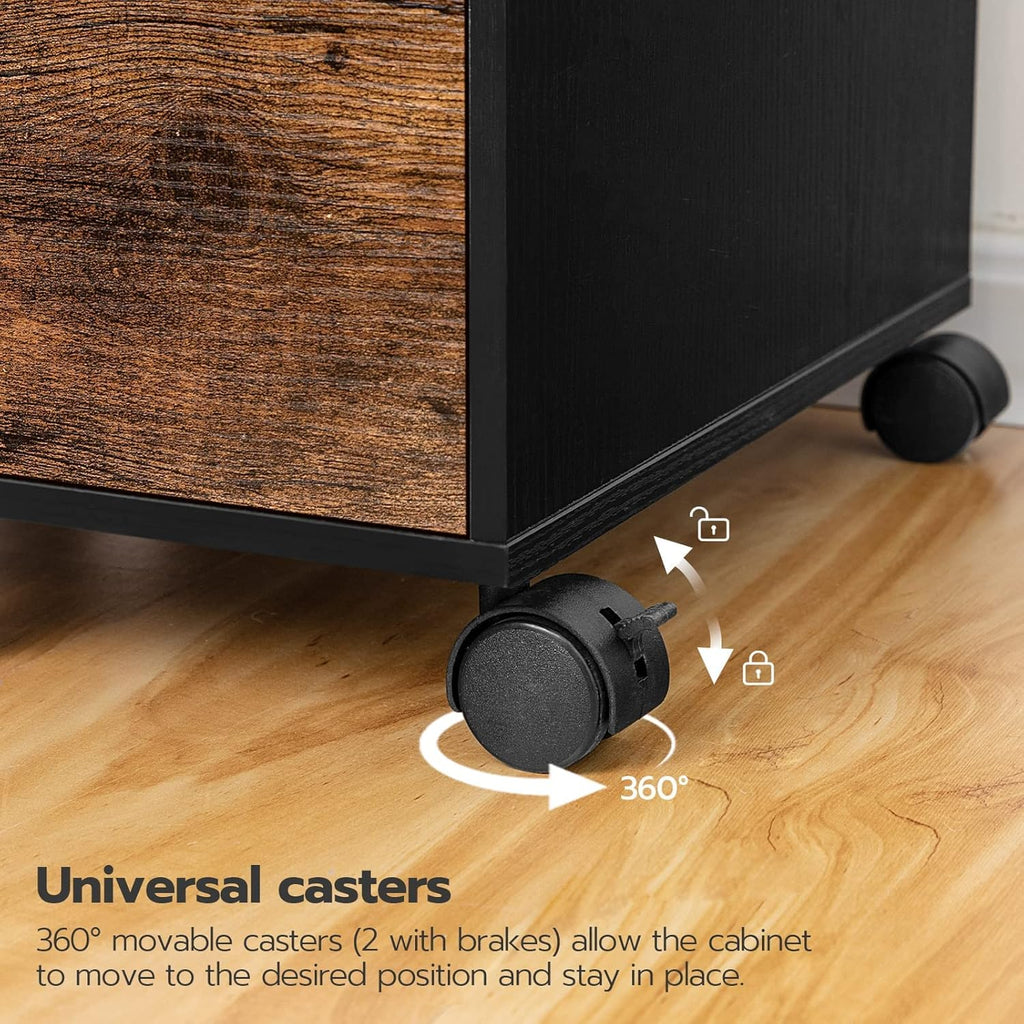 Mobile Pedestal with Drawer and Enclosure S48240