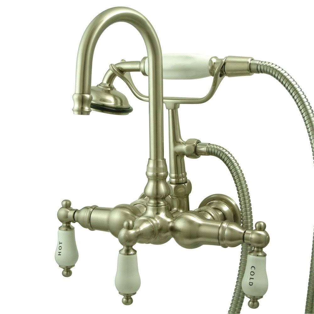 Wall Mount Clawfoot Tub Filler with Hand Shower B14781