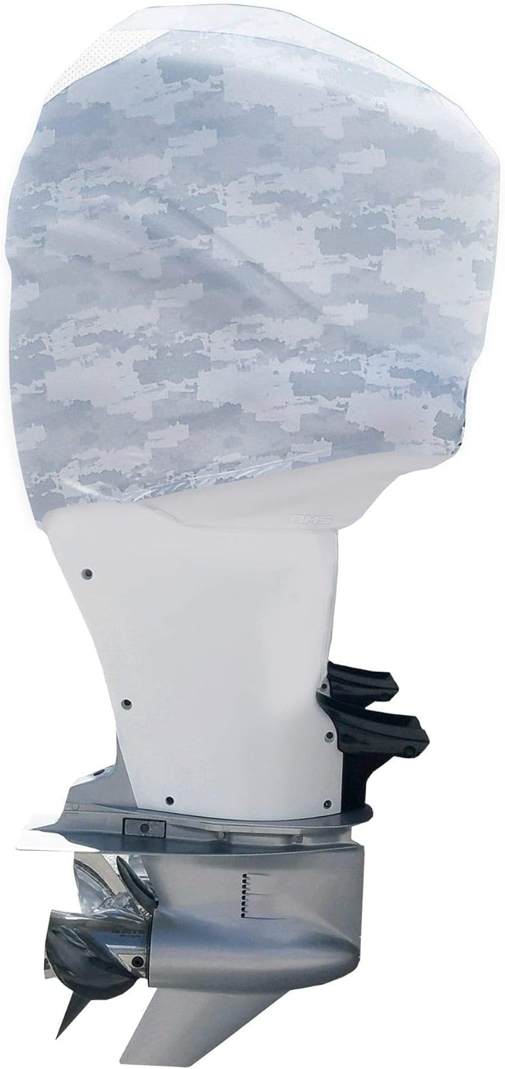 Grey Digital Camo Outboard Motor Cover W332811