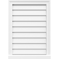 PVC Vertical Surface Mount Gable Vent with Brickmould C357560