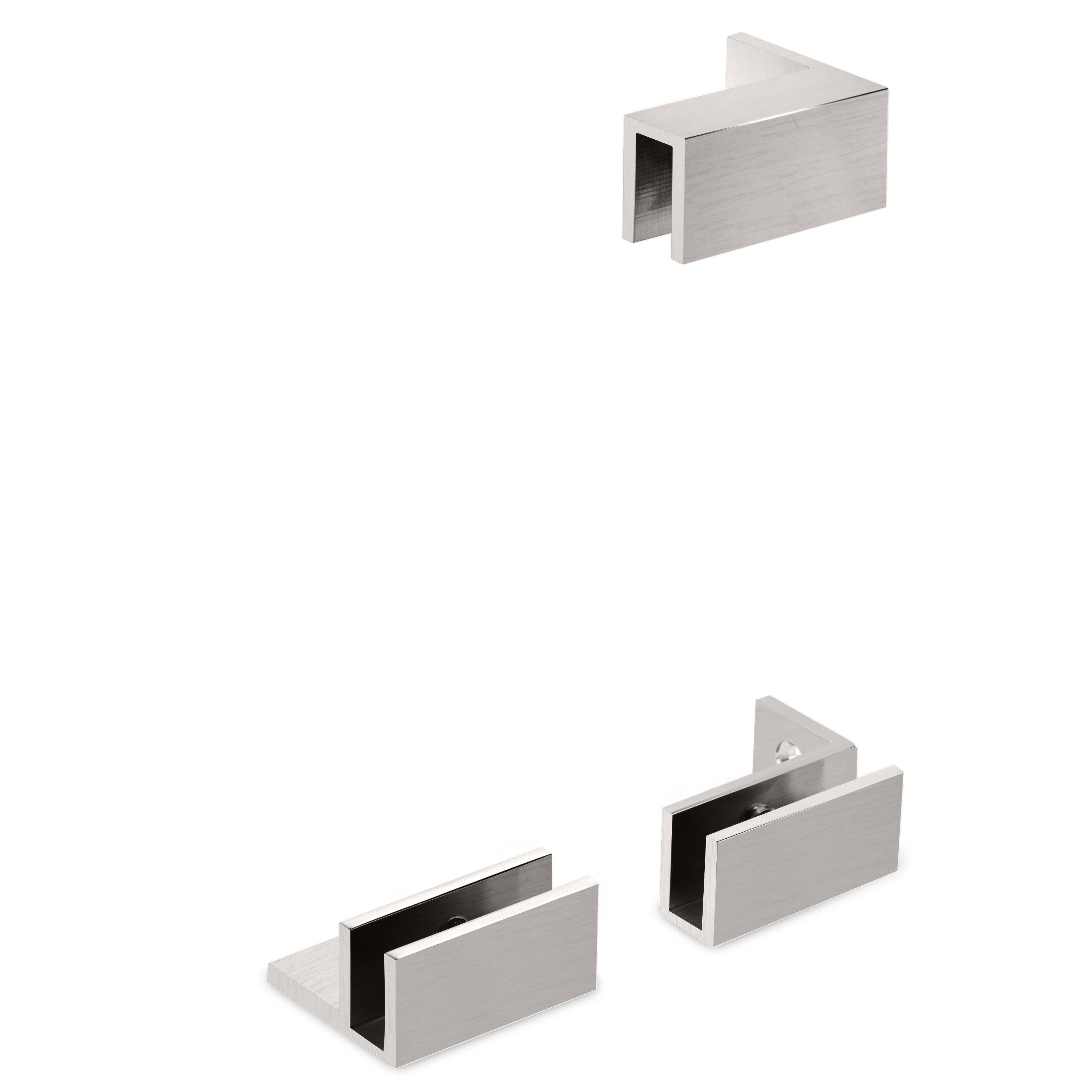 Brushed Nickel Frameless Fixed Glass Shower Panel I156140