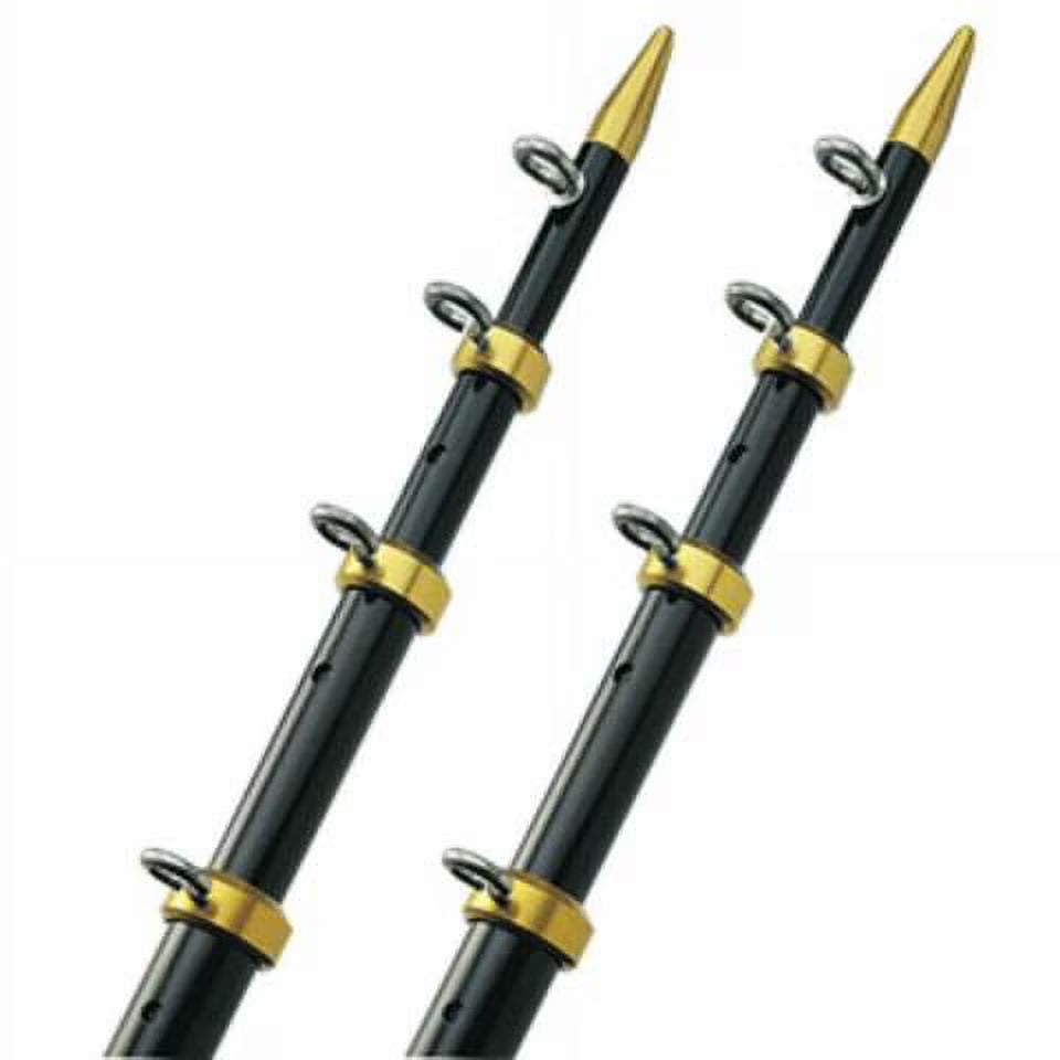 Black/Gold Aluminum Tele-Outrigger Poles 1-1/2" x 15' G74566