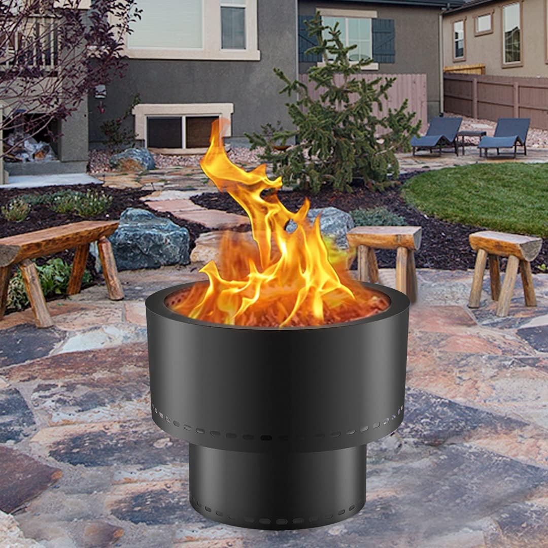 Carbon Steel Smokeless Fire Pit, 13.5 inch Diameter, Portable P5124