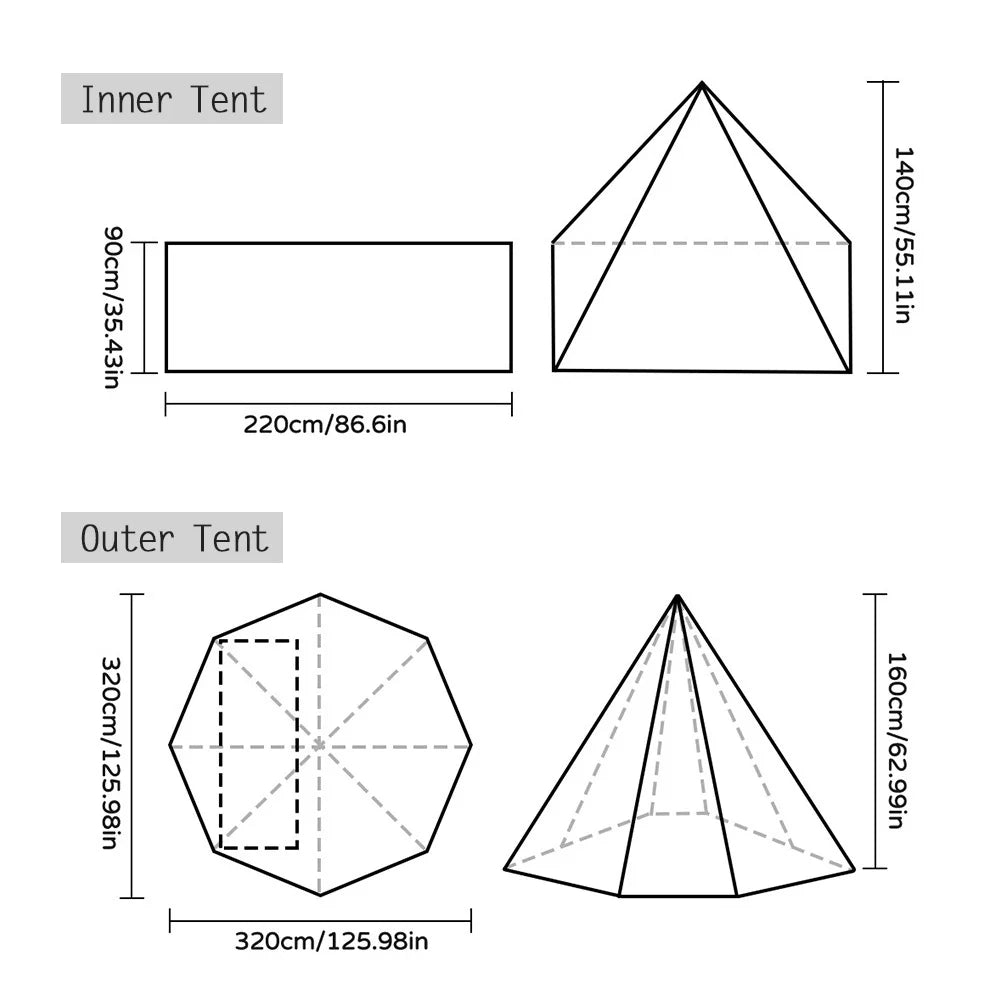 Single Person Tipi Hot Tent U8270