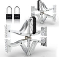 2 Sets 8'' to 17'' Wheel Chocks Stabilizer with Wrench and Code Lock C555