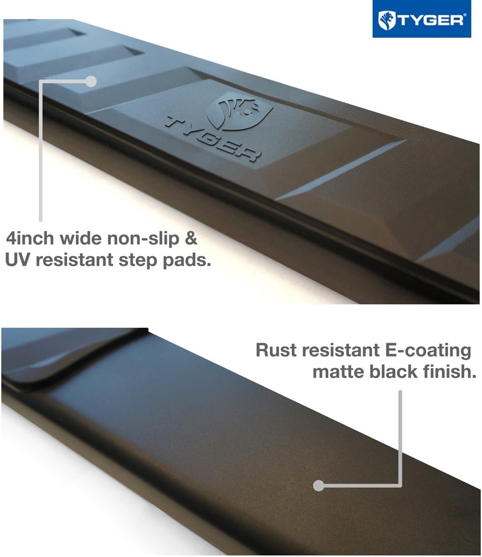 Black Side Step Running Boards D879