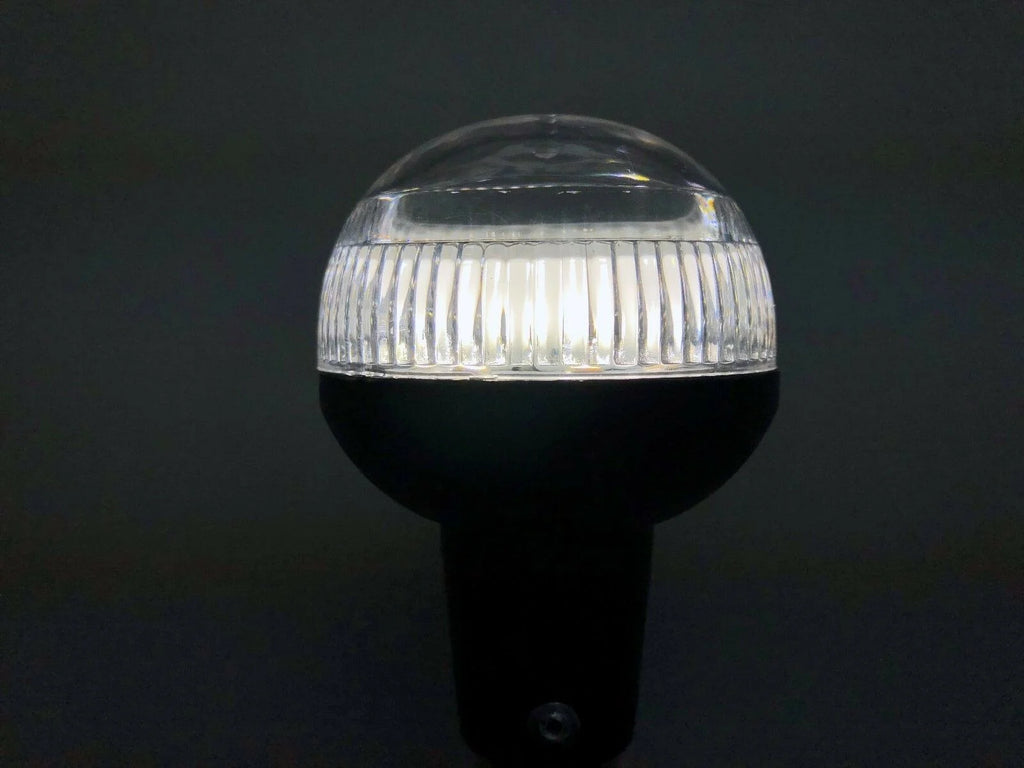Boat LED All Round Anchor Light Pole 24" Collar Black Base Socket 2 Pins Wired 90 Degrees Q55634