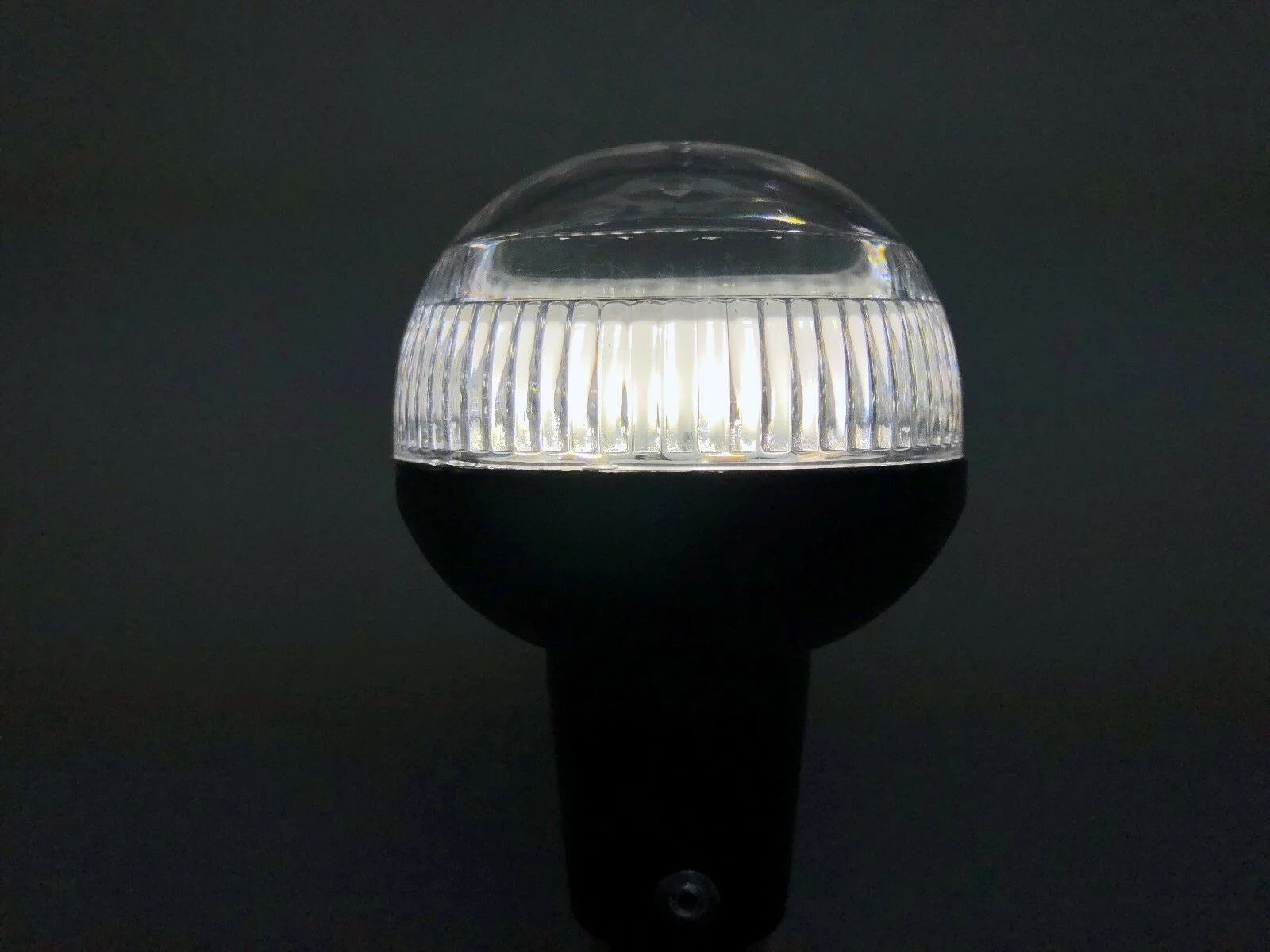 Boat LED All Round Anchor Light Pole 24" Collar Black Base Socket 2 Pins Wired 90 Degrees Q55634