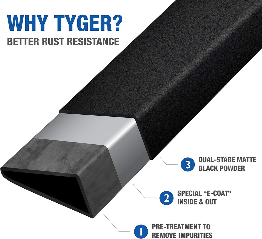 Black Side Step Running Boards D879