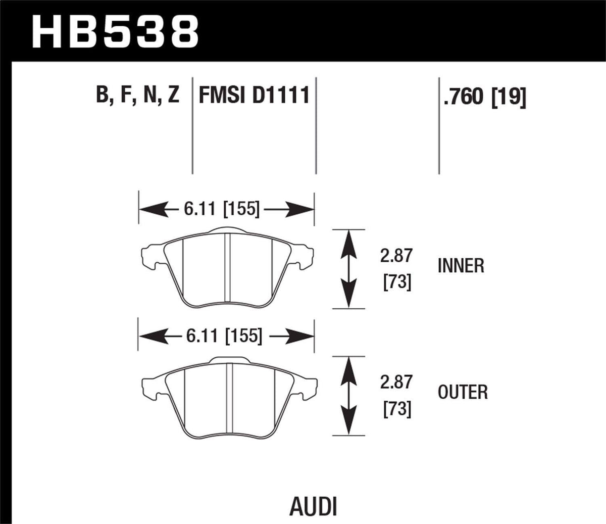 HPS 5.0 Disc Brake Pad R3831