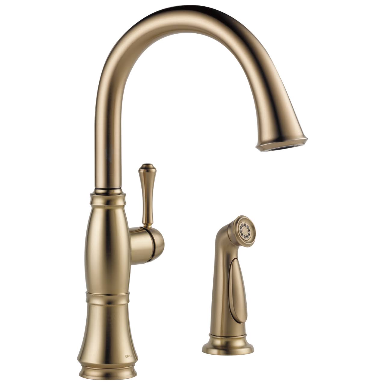 Champagne Bronze Single Handle Kitchen Faucet with Spray U76130