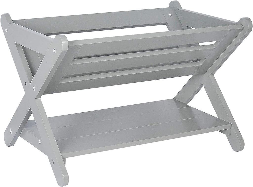 White (Grey) Pack of 2 Kids Bookcase Storage Organizer W41399