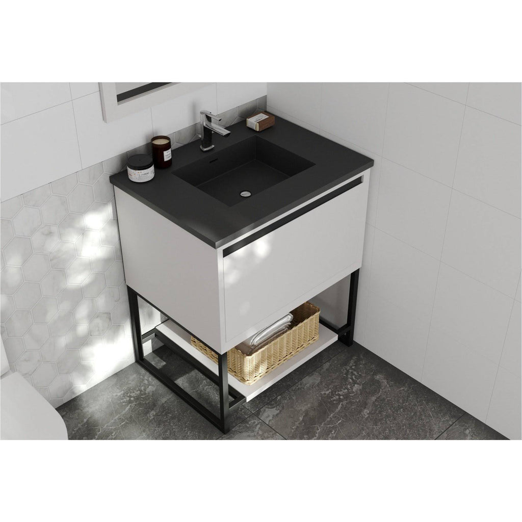 Matte Black Solid Surface Countertop G2615